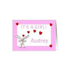  Audreys Birth Announcement (girl) Card Health & Personal 