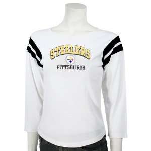  Pittsburgh Steelers Ladies White Win Feel Long Sleeve T 