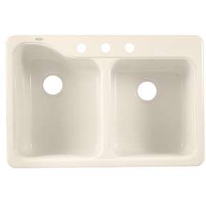 American Standard 7145.803.345 Silhouette 33 by 22 Inch Double Bowl 