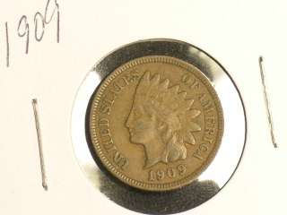 1909 Sharp Indian Cent   (0212 162)  
