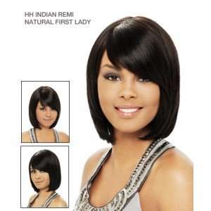  Wig 100% Indian Remi Human Hair Natural First Lady Color 1b Beauty