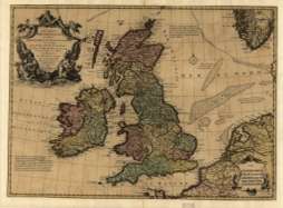 1700s map Great Britain  