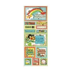  Bo Bunny Ad Lib Cardstock Stickers 4.75X12 Sheet Lifes 