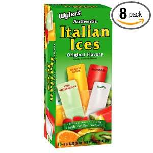 Wylers Authentic Italian Ices Original Flavor, 16 Count (Pack of 8 
