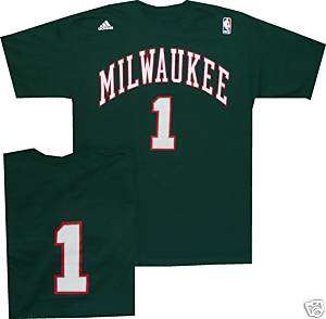 Oscar Robertson Milwaukee Bucks T Shirt jersey Medium  
