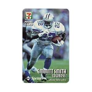Collectible Phone Card 15m 7 Eleven 1996 NFL Football Emmitt Smith 