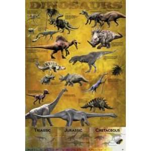   Animals Posters Dinosaur   Chart   35.7x23.8 inches