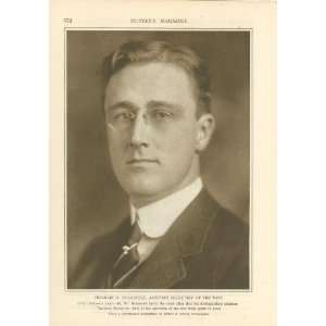  1918 Print Franklin D Roosevelt Assistant Secretary of the 