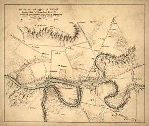 1863 Civil War map of Cumberland River, KY & TN  