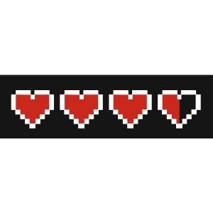  Zelda 8 Bit Heart Life Video Game Hearts Lives Vinyl Decal 