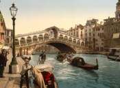 1890s photo Rialto Bridge, Venice, Italy  