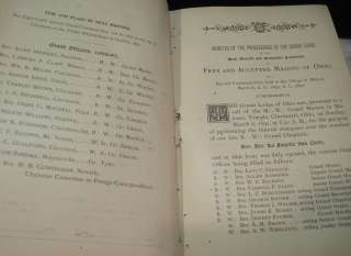 1892 1894 MASONIC GRAND LODGE PROCEEDINGS~OHIO FREE MASONS BOOK~RITUAL 