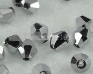   100pcs Faceted Bicone Glass Bead Many Color Available 4mm  