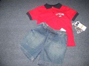 Polo Assn. Baby Boy Shirt Shorts Outfit 18 months  