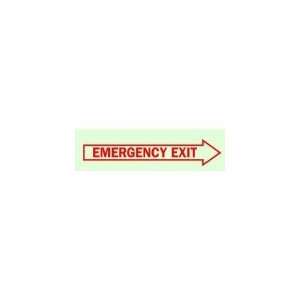 BRADY 80209 Sign,3.5x10,Emergency Exit(Right Arrow)  