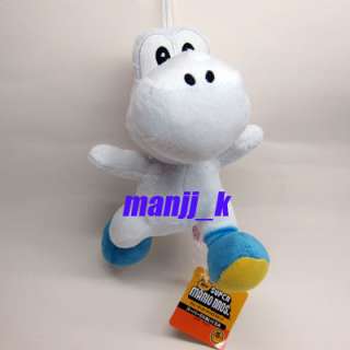 NEW 17cm Super Mario Plush Doll Figure White Yoshi #A  