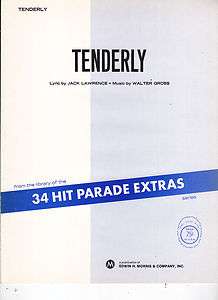 TENDERLY 1947 SHEET MUSIC PV Jack Lawrence / Walter Gross  