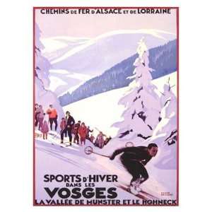  Sports dHiver dans les Vosges Giclee Poster Print by 