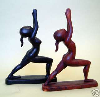 Yoga Sculpture   The Warrior Asana Statuette Sculpture, Carvings 