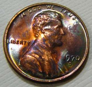 1970 S LARGE DATE LINCOLN 1c CH BU RED 070  