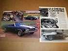 70 1970 Chevrolet LS6 SS 454 Chevelle Convertible magazine article