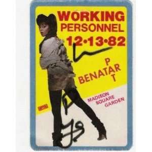 Pat Benatar Original Backstage Pass MSG NYC 1982 