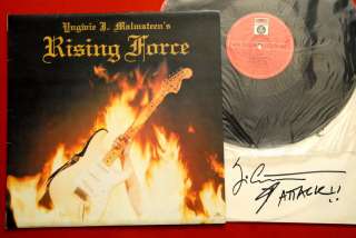 YNGWIE J MALMSTEEN’S RISING FORCE HAND SIGNED INNER EXYUGO LP  