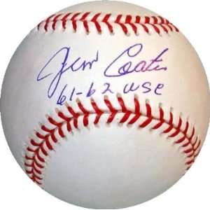   Coates autographed Baseball 61 62 WSC 