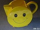 Vintage Pottery Large Bright Yellow Smiley Face Milk Wa