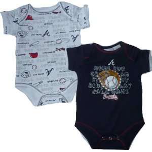 Atlanta Braves 2pc Onesie / Creeper / Bodysuits 6 9 Months Baby Infant