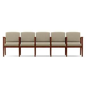  Amherst Five Seat Fabric Sofa with Center Arms Coffee Bean 