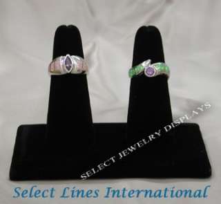 NEW Black Velvet 2 Finger Ring Stand Jewelry Display  
