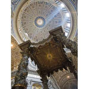  Detail of Berninis Baroque Baldachin, St Peters Basilica 