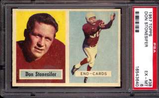 1957 Topps Football #38 Don Stonesifer PSA 6 EX/MT Chicago Cardinals 