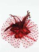 Feather Fabric Flower Fascinator hairclip brooch ManyColors wholesale 