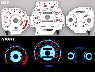   Honda Civic EX 5 Speed Transmission EL Glow Gauges Reverse w/ Blue/Red