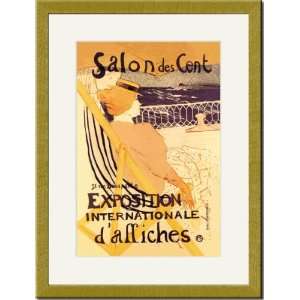  Gold Framed/Matted Print 17x23, Salon des Cent Exposition 