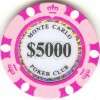 2008 MONTE CARLO poker chips roll of 50   Blue $50  