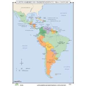  World History Wall Maps   Latin American Independence 