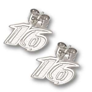   Biffle Sterling Silver Very Small Number Post Earrings   Greg Biffle