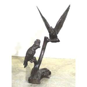   Galleries SRB15022 Big Parrot with Tree Bronze
