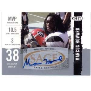 2008 SAGE HIT Autographs Silver #A38 Marcus Howard   University of 