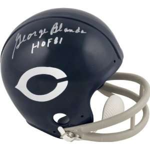  George Blanda Chicago Bears Autographed Mini Helmet with 