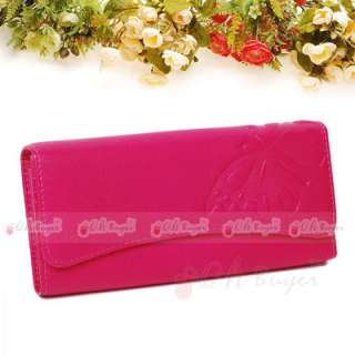 NEW design woman grils clutch Wallet PU Purse button long handbag 