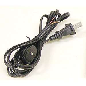  Lamp Cords With Rotary Switch and End Plug, 8 Ft. Black 