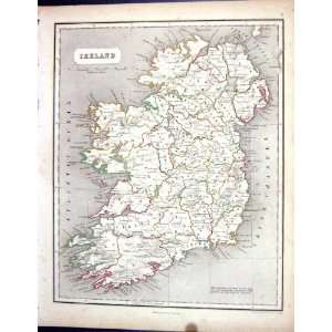 Ireland Armagh Cork Clare Mayo Chambers Gellatly Antique Map 1855