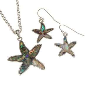    Abalone Starfish Necklace and Earrings Set Fashion Jewelry Jewelry