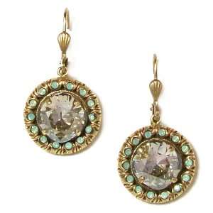 Catherine Popesco 14K Gold Plated Clear Crystal and Pacific Opal 