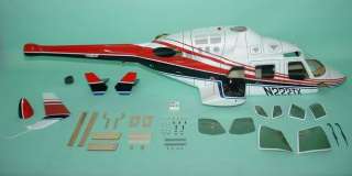 BELL 222 Scale Fuselage + Retractable Landing Gear RED  