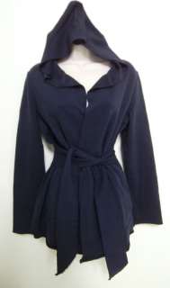   REPUBLIC Womens Navy Blue Belted/Hooded Cardigan Size S,M,L,XL NWT